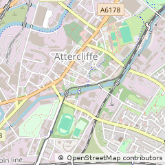 Map of Sheffield, South Yorkshire