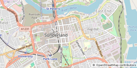Map of Sunderland