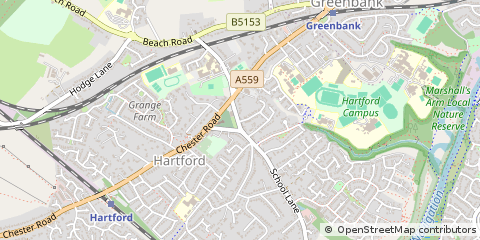 Map of Northwich, Cheshire