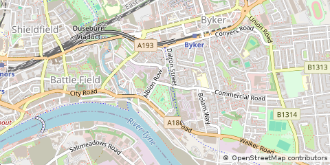 Map of Newcastle Upon Tyne