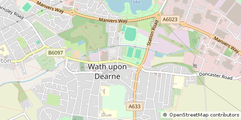 Map of Rotherham, South Yorkshire