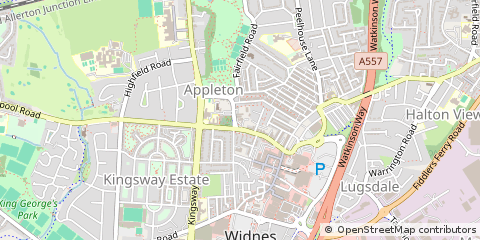 Map of Widnes, Cheshire