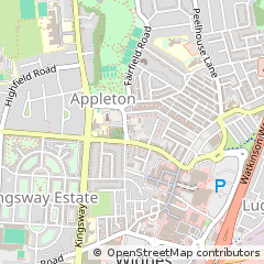 Map of Widnes, Cheshire