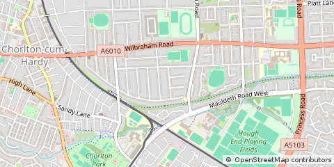 Map of Manchester, Lancashire