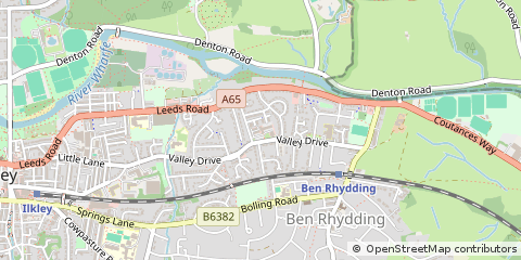 Map of Ilkley, West Yorkshire