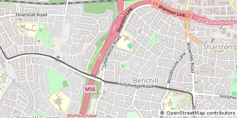 Map of Manchester, Lancashire
