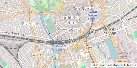 Map of Cardiff