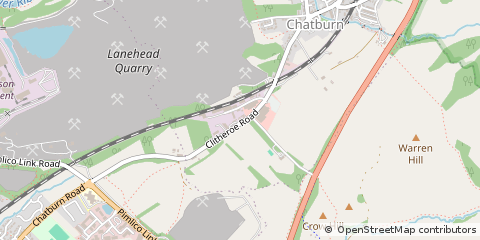 Map of Clitheroe, Lancashire