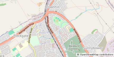 Map of Blackburn, Lancashire