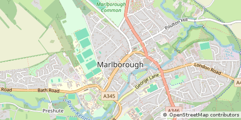 Map of Marlborough, Wiltshire