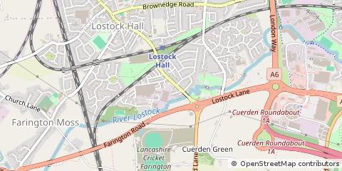 Map of Preston, Lancashire