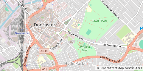 Map of Doncaster, South Yorkshire