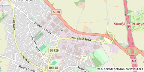 Map of Ossett, West Yorkshire