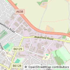 Map of Ossett, West Yorkshire
