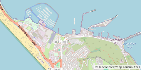 Map of Portland, Dorset