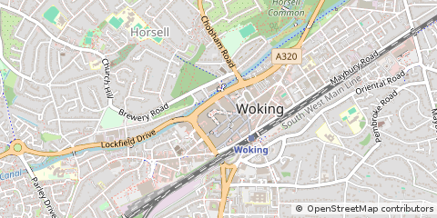Map of Woking, Surrey