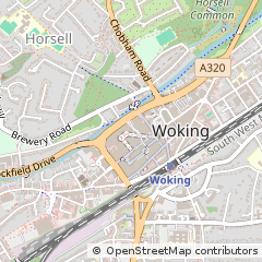 Map of Woking, Surrey