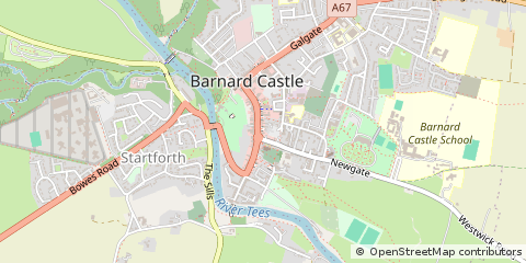 Map of Barnard Castle, Co. Durham