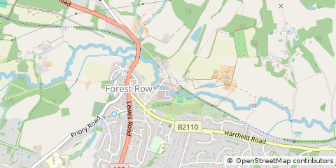 Map of Forest ROW, East Sussex