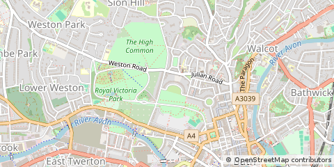 Map of Bath, Somerset