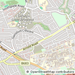 Map of Nottingham, Nottinghamshire