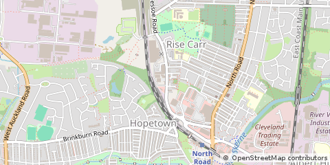 Map of Darlington, Durham