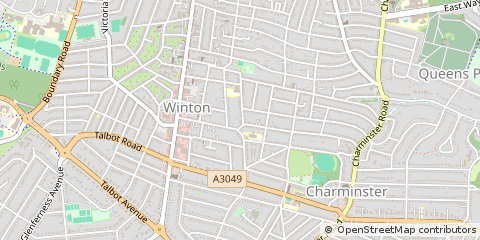 Map of Bournemouth, Dorset
