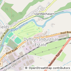 Map of Newtown, Powys
