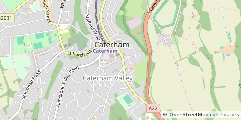 Map of Caterham, Surrey