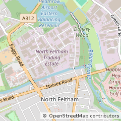 Map of Feltham, Middlesex
