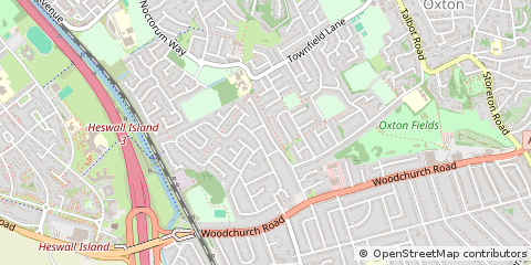 Map of Prenton, Wirral.