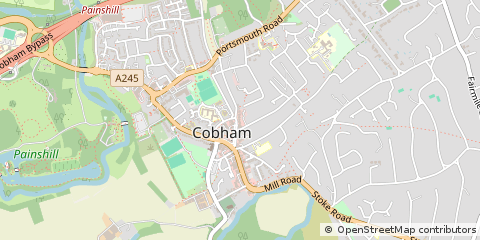 Map of Cobham, Surrey