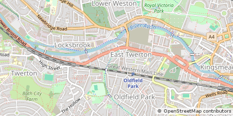 Map of Bath, Avon