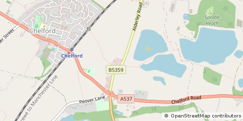 Map of Macclesfield, Cheshire
