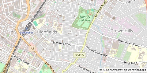 Map of Leicester