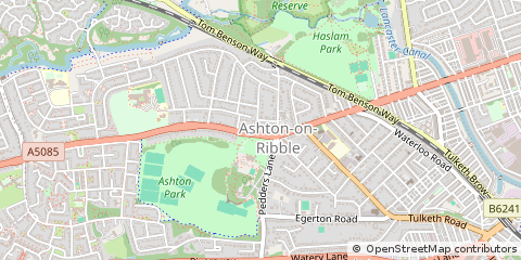 Map of Preston, Lancashire
