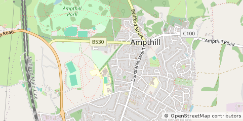 Map of Ampthill, Beds