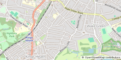 Map of Birmingham, West Midlands
