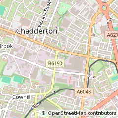 Map of Oldham, Lancashire
