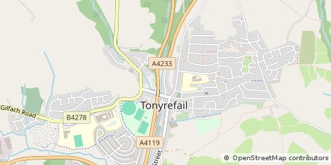 Map of Porth, Rhondda Cynon Taff