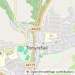 Map of Porth, Rhondda Cynon Taff