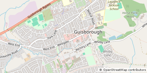 Map of Guisborough, Cleveland