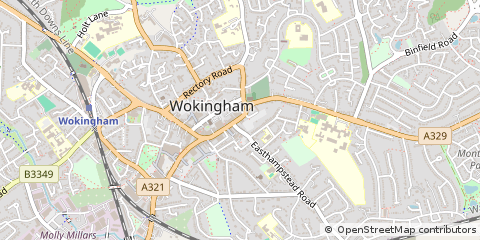 Map of Wokingham, Berkshire