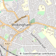 Map of Wokingham, Berkshire