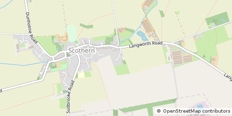 Map of Scothern, Lincolnshire