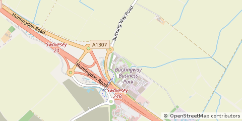 Map of Swavesey, Cambridgeshire