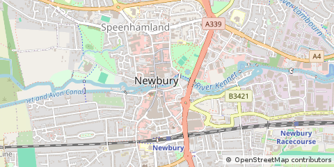Map of Newbury, Berkshire