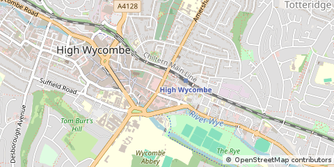 Map of High Wycombe, Buckinghamshire