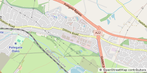 Map of Pevensey, East Sussex