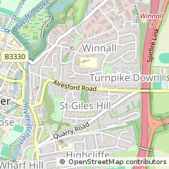Map of Winchester, Hampshire